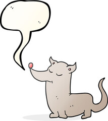 speech bubble cartoon little dog