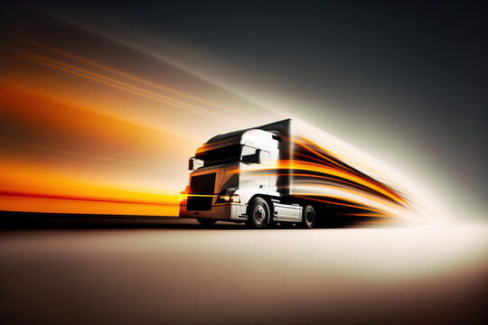 Abstract truck Generative AI illustration
