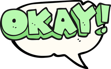 speech bubble cartoon okay symbol