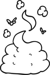 black and white cartoon gross poop