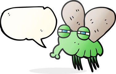 speech bubble cartoon fly
