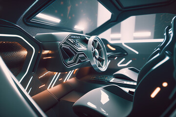 Generative ai self driving electric car interior