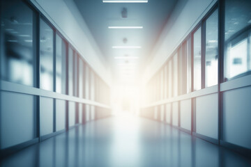 Fototapeta premium Blurred of office - ideal for presentation background.Generative AI