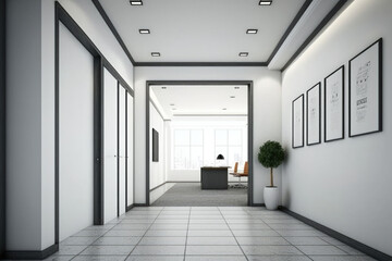 Blurred of office - ideal for presentation background.Generative AI