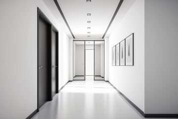 Fototapeta premium Blurred of office - ideal for presentation background.Generative AI