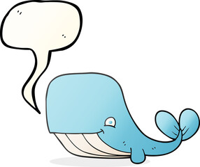 speech bubble cartoon happy whale