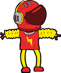 cartoon astronaut © lineartestpilot