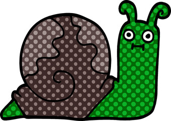 cartoon doodle snail
