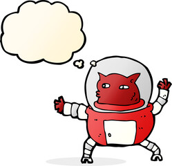 cartoon alien with thought bubble