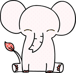 quirky comic book style cartoon elephant