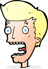 Fototapeta premium cartoon terrified man
