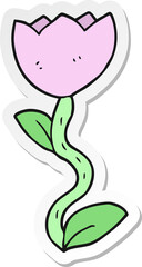 sticker of a cartoon flower