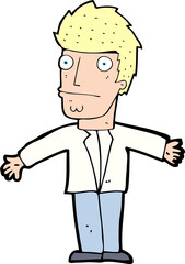 cartoon confused man