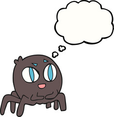 thought bubble cartoon spider