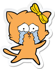 sticker of a cartoon cat