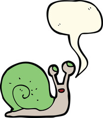 cartoon snail with thought bubble