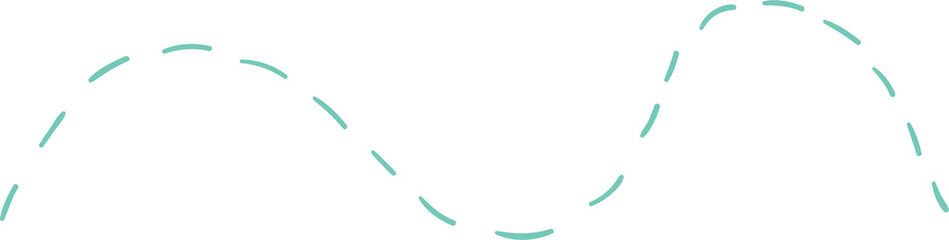 Dash line hand draw flat style