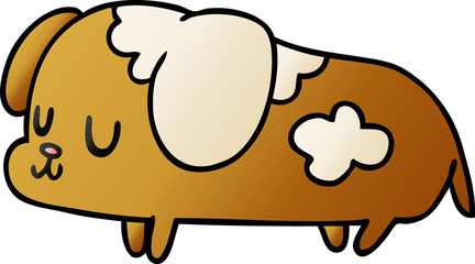 gradient cartoon kawaii of a cute dog