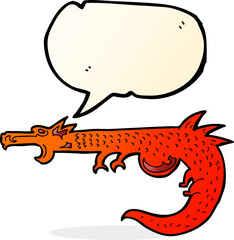 cartoon medieval dragon with speech bubble