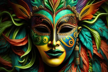 Abwaschbare Fototapete Karneval Brazilian Carnival background stock photo Mardi Gras, Brazil, Parade, Mask - Disguise, Costume