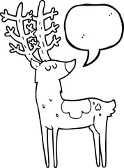 speech bubble cartoon stag