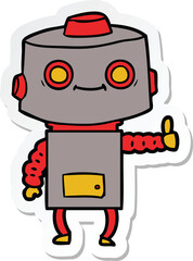 sticker of a cartoon robot