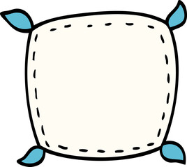 cartoon doodle plain cushion