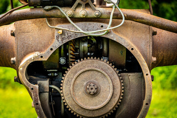 old rusty tractor