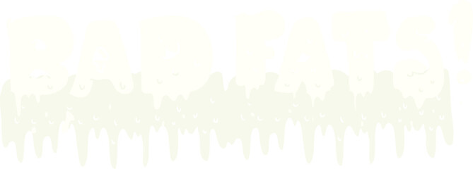 flat color illustration of a cartoon bad fats