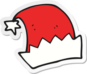 sticker of a cartoon santa hat