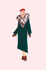 Woman winter fashion
