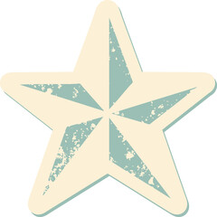 Obraz premium distressed sticker tattoo style icon of a star