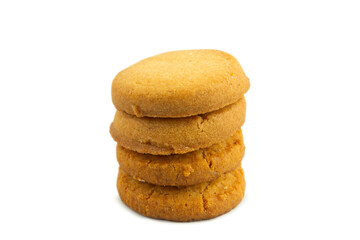 Butter Cookie on white background