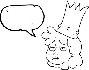 speech bubble cartoon queen