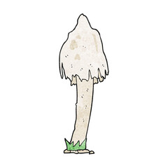 textured cartoon mushroom