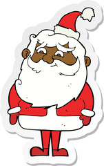 sticker of a cartoon santa claus