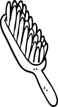 recommend clip art: line drawing cartoon hair brush