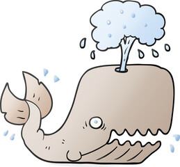 cartoon whale spouting water