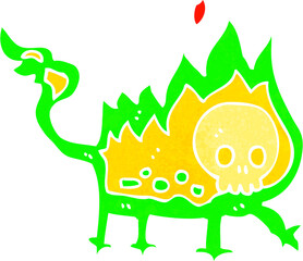 Fototapeta premium cartoon little fire demon