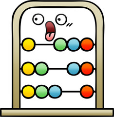 gradient shaded cartoon abacus