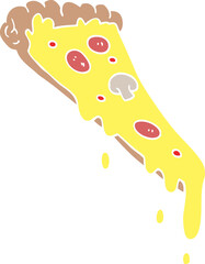 cartoon doodle slice of pizza