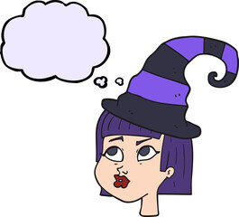 thought bubble cartoon witch