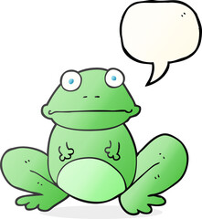 Obraz premium speech bubble cartoon frog