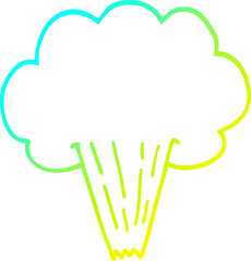 cold gradient line drawing cartoon gust of air