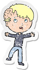 retro distressed sticker of a cartoon medical emergency