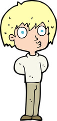 cartoon impressed boy