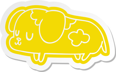 cartoon sticker kawaii of a cute dog