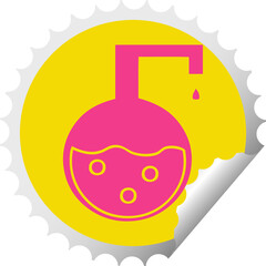 circular peeling sticker cartoon science experiment