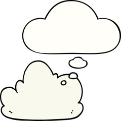 cartoon cloud and thought bubble