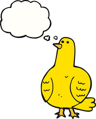 thought bubble cartoon bird